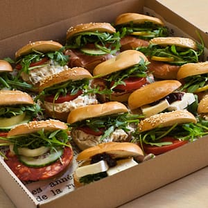 Szendvics rendelés Budapesten – 15 darabos mini bagel szendvics box